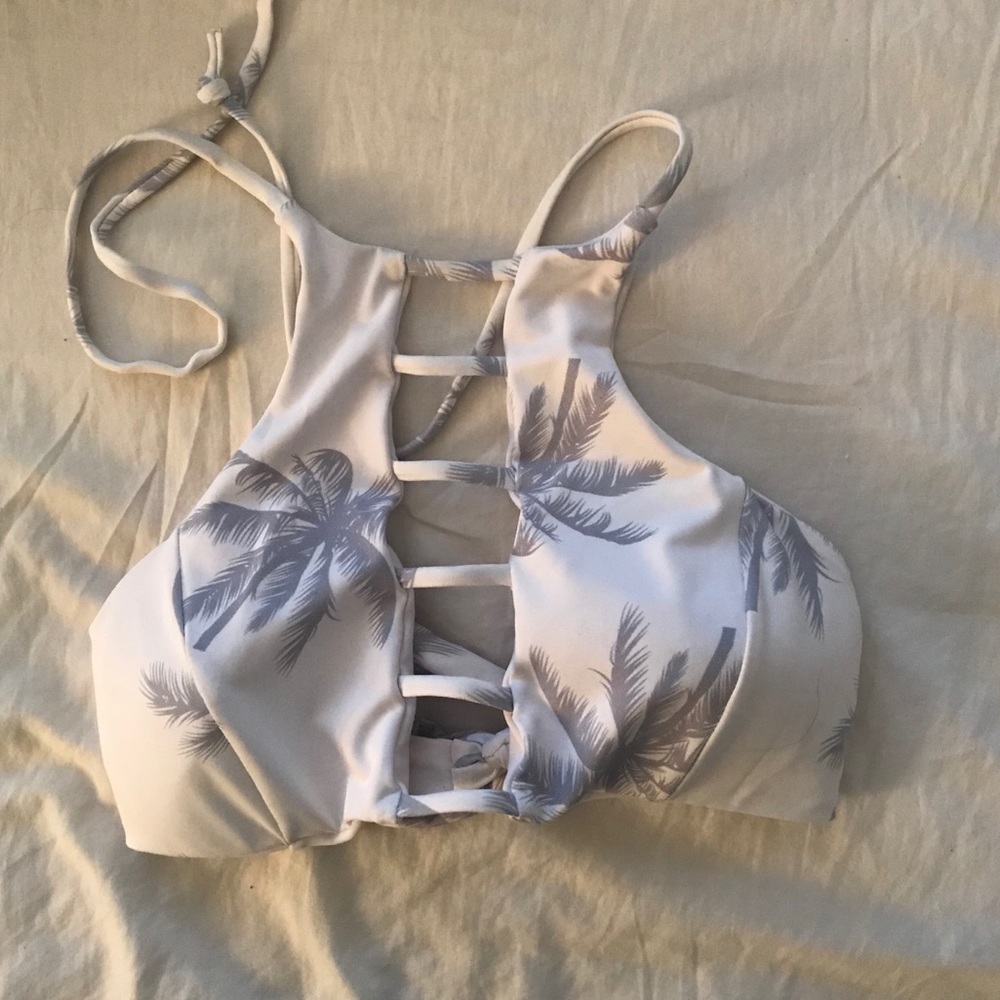 Lace up bikini top